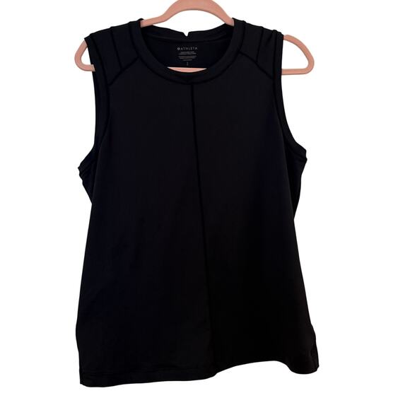 Athleta Sunchaser Black Tank Top Camisole Size L | Stretch Athletic Layer - Picture 1 of 8